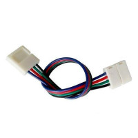 Коннектор двусторонний для 10мм ленты LED SMD 5050 RGB, 2 зажима