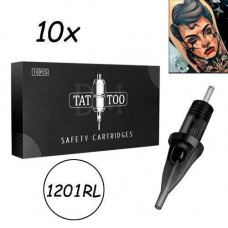 10x Модульная игла 1201RL 0.35мм, картридж для тату мембранный, контур