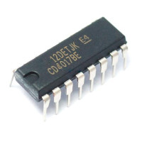 Чип CD4017BE CD4017 DIP16, Счетчик делитель десятичный декадный