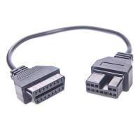 Переходник с OBD2 16pin мама на Mitsubishi 12pin папа