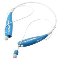 Наушники беспроводные Bluetooth гарнитура HBS-730 с шейным ободом, голубые