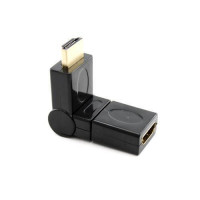 Адаптер HDMI - HDMI, папа-мама, повортный переходник 360