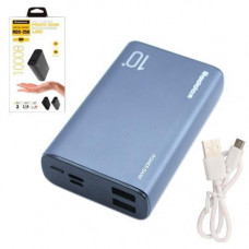 Power Bank Внешний аккумулятор 10000мАч 2xUSB Reddax RDX-256, металлик