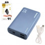 Power Bank Внешний аккумулятор 10000мАч 2xUSB Reddax RDX-256, металлик