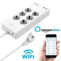 Умный Wi-Fi сетевой фильтр удлинитель 6 розеток + 4 USB ZLD-64EU-W