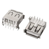 Разъем USB 2.0 мама 4pin AF 90 градусов DIP