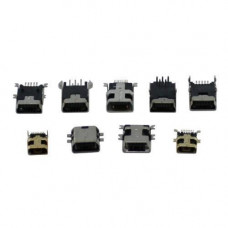 9x MiniUSB разъем гнездо 5-ти контактное, набор