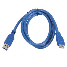 USB 3.0 Micro-B дата кабель, 1.5м, прочный, синий