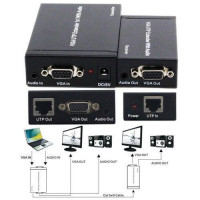Удлинитель VGA по RJ45 витой паре активный, со звуком, до 300м