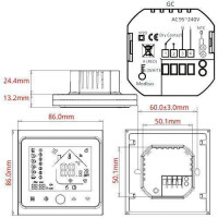 Терморегулятор Wi-Fi для газового котла 220В 3А BHT-002-GCLW, черный