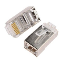 100x Коннектор RJ45 8P8C Cat5e Cat6 экранированный