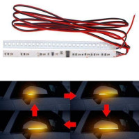LED указатели поворота зеркала Гибкие 15см Динамические, желтые, пара