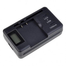 Универсальная зарядка батарей с ЖК дисплеем и USB