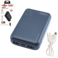 Power Bank Внешний аккумулятор 10000мАч 2xUSB 2.1А Sertec ST-2062, черный