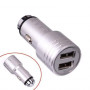 Автомобильное зарядное устройство 2x USB 2.4А металл в прикуриватель