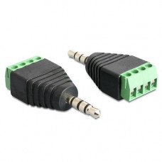 Переходник 3.5мм TRRS mini-jack джек папа - клеммники 4pin