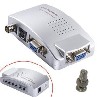 Конвертер PC - TV 4в1, VGA - BNC + RCA AV + S-Video + VGA