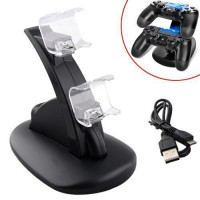 Зарядная док станция для зарядки 2 геймпадов DualShock 4 PS4