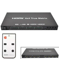 Коммутатор HDMI 4x4 порта, 4K, 3D, матричный, с пультом ДУ