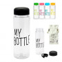 Бутылка My Bottle 500мл пластик прозрачная с дозатором + чехол