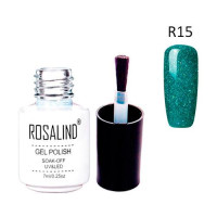 Гель-лак для нігтів манікюру 7мл Rosalind, шиммер, R15 нефритовий