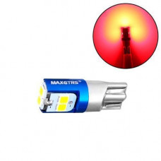 LED T10 W5W лампа в автомобиль, 6 SMD 3030, красный