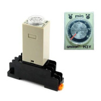 Реле часу, таймер Omron H3Y-2, 0-60хв 12В 5А на DIN-рейку