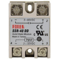 Однофазное твердотельное реле SSR-40DD 40А DC-DC