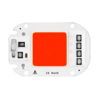 Світлодіодна матриця з драйвером COB LED 50Вт 4500лм 220В, червона