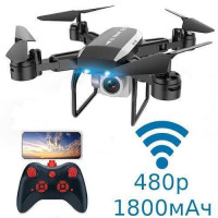 Квадрокоптер Дрон Wi-Fi з камерою 480p складаний 1800мАч 30хв KY606D