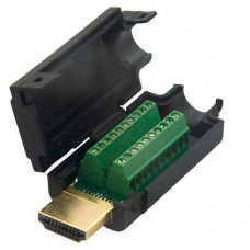 Переходник HDMI 2.0 коннетор штекер папа - клеммники 19pin