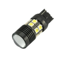 LED T20 W21W лампа в автомобиль, 12 SMD 5050 + 1 Cree Q5, белый