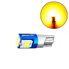 LED T10 W5W лампа в автомобиль, 6 SMD 3030, теплый белый