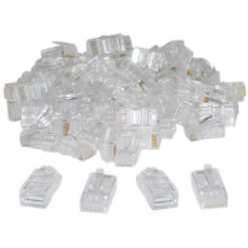 100x Коннектор RJ45 8P8C Cat5, Cat5e, Cat6 RJ-45