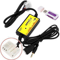 USB AUX MP3 адаптер для магнитолы 5+7пин Toyota Lexus Apps2Car WT-USB01