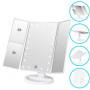 Зеркало тройное для макияжа с LED подсветкой USB, настольное