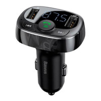 Автомобильный FM-модулятор Bluetooth 4.2 Handsfree 2x USB Baseus S-09A