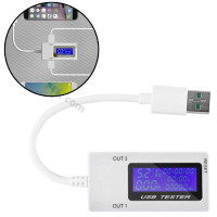 USB тестер тока, напряжения, мощности 4-30В 0-5А 2xUSB с таймером