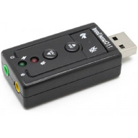 USB Звуковая карта 7.1 3D звук регулятор громкости