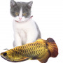 Мягкая игрушка для кошек рыба Арована 19см для кошек кота с кошачьей мятой