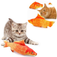 Игрушка для кошки с мятой красный карп для кота мягкая рыбка карп для кошки 19 см. 