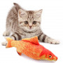 Игрушка для кошки с мятой красный карп для кота мягкая рыбка карп для кошки 19 см. 