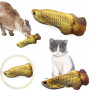 Мягкая игрушка для кошек рыба Арована 19см для кошек кота с кошачьей мятой