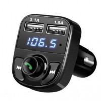 Автомобильный FM-модулятор M9 Bluetooth, Handsfree, 2x USB, MicroSD, 3.1А