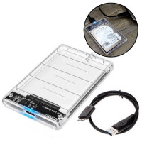Карман жесткого диска, внешний 2.5 USB 3.0 SATA, прозрачный